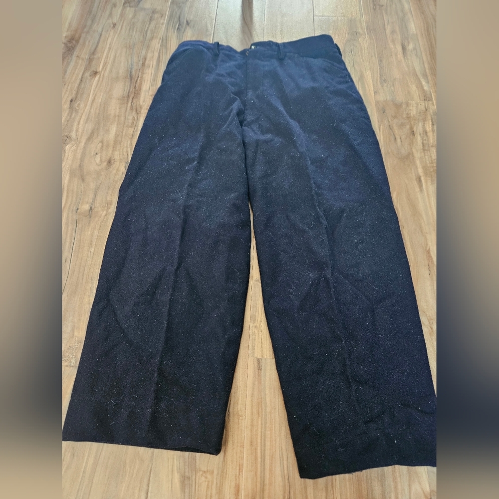 Men's Wool Navy Black Pants